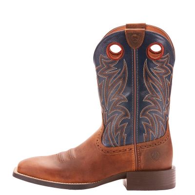 Ariat Western: Sport Sidebet Botas Western Hombre - Cobra / Azul Marino (FIKDO9063)